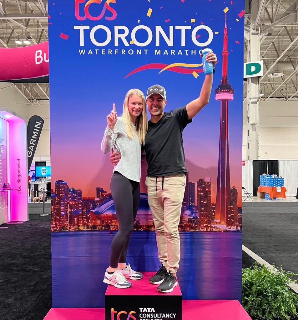 Me and partner at TCS Toronto Waterfront Marathon Expo