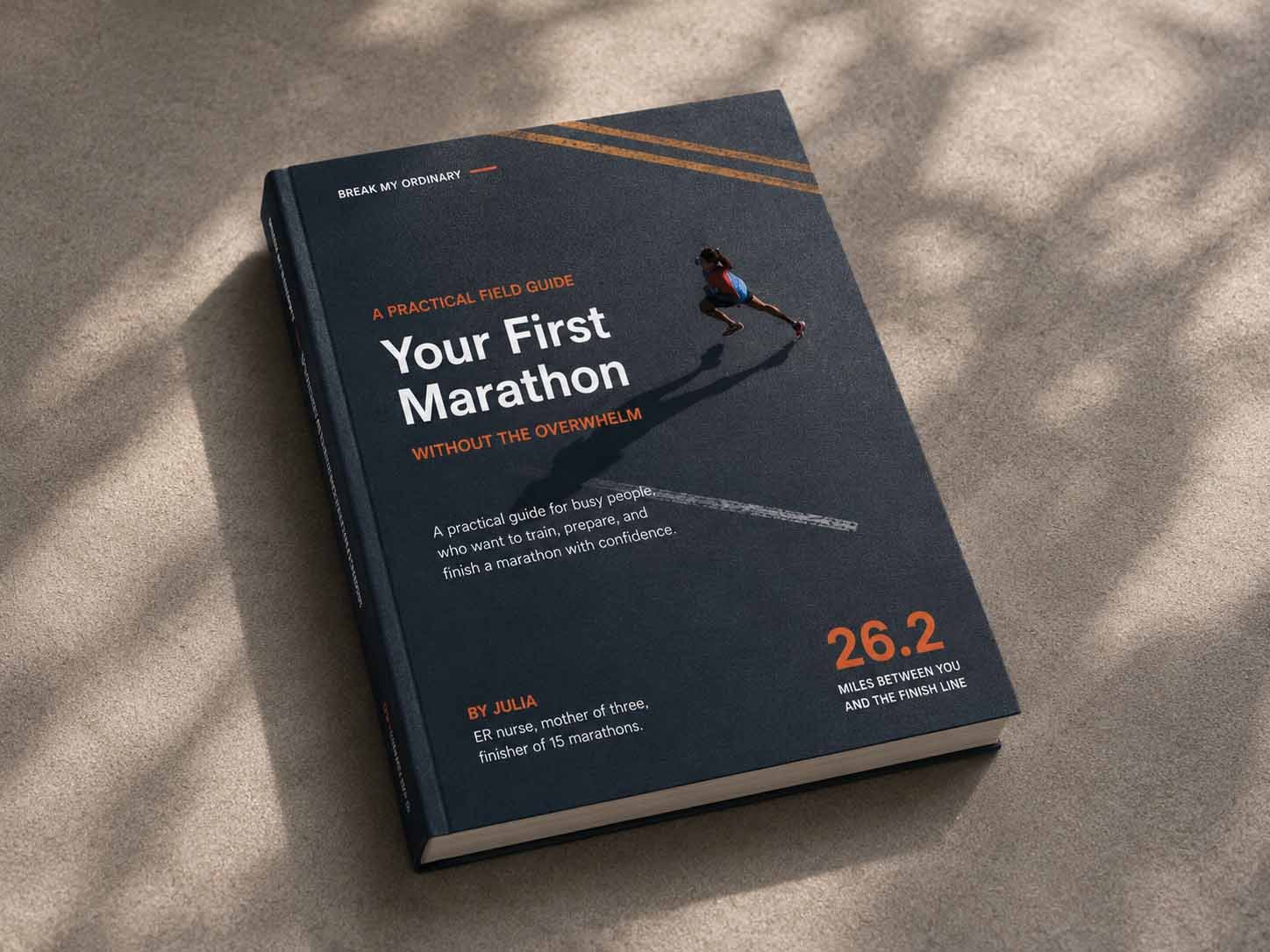 Your First Marathon Without Overwhelm guide mockup